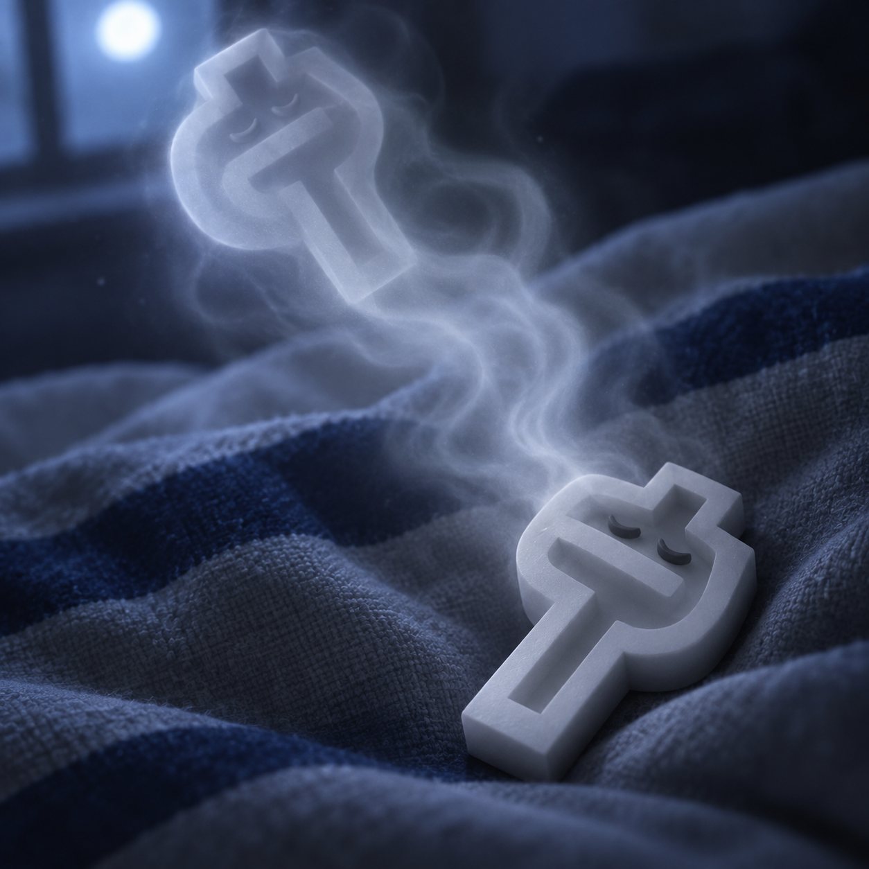Paid Aura in a blue nocturnal blanket scene